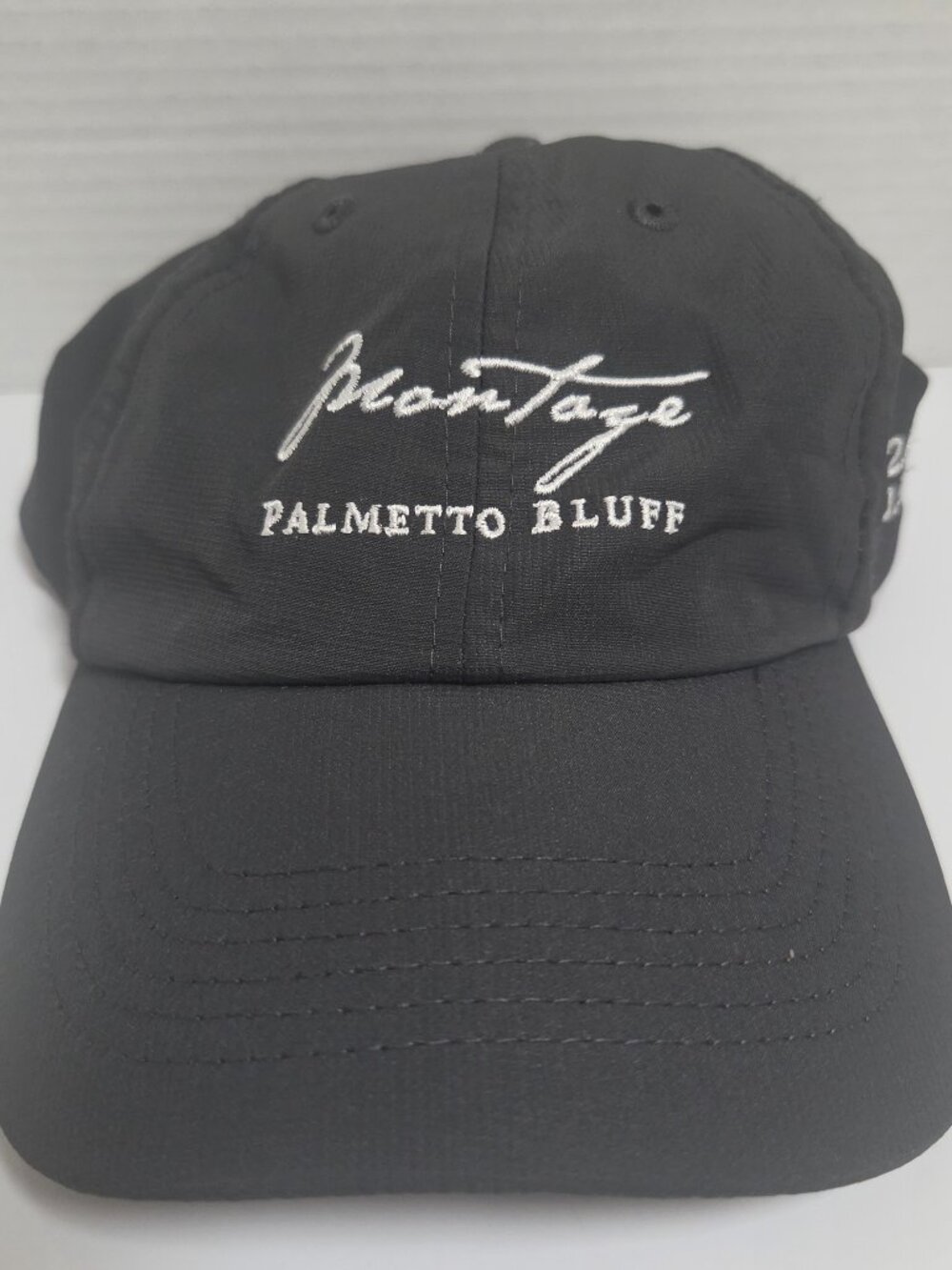 Montage Palmetto Bluff Dark Gray  Embroidered Logo Adjustable Strap Hat Cap